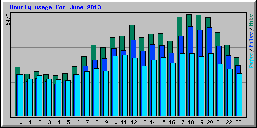 Hourly usage for June 2013