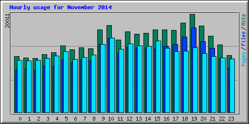 Hourly usage for November 2014