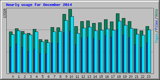 Hourly usage for December 2014