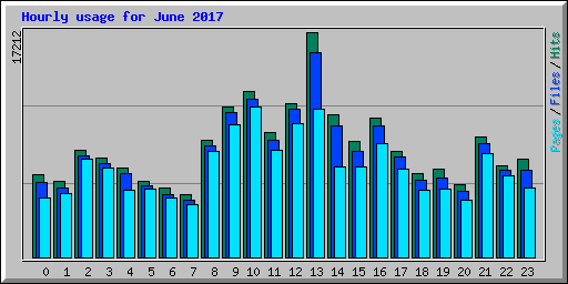 Hourly usage for June 2017