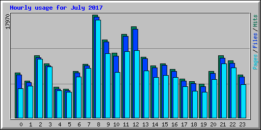 Hourly usage for July 2017