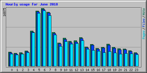 Hourly usage for June 2018