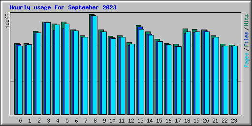 Hourly usage for September 2023