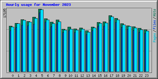 Hourly usage for November 2023